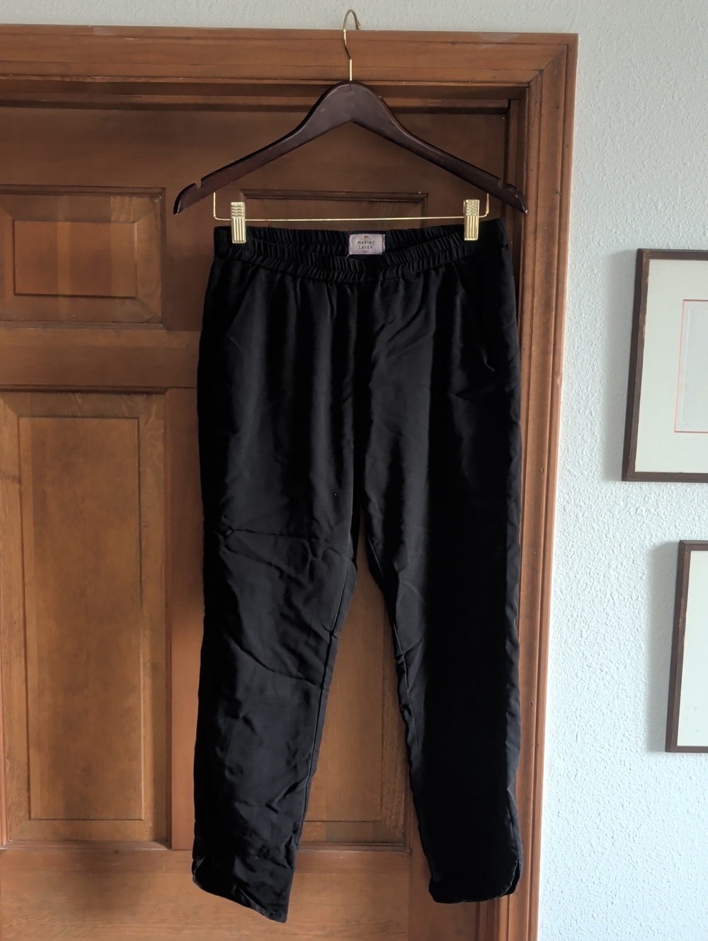 Marine Layer Black Women’s Elastic Waist Pants